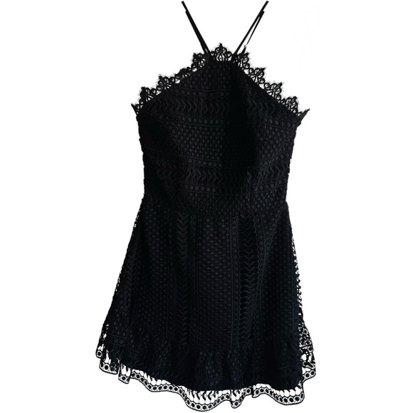 KARINA GRIMALDI NWT Benjamin Lace Mini Dress | Black Sleeveless Cocktail Small - Picture 3 of 8